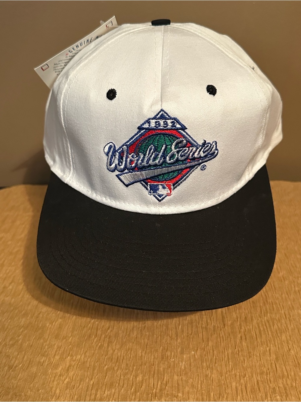 1992 World Series Embroidered Baseball Cap - White & Black